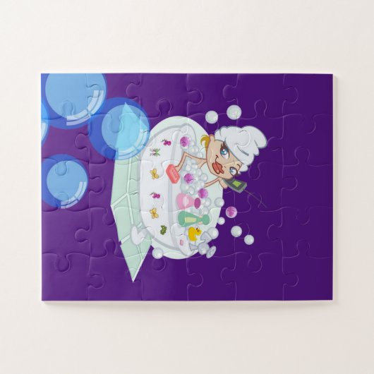 Puzzles Bubble Bain violet (Horizontal)