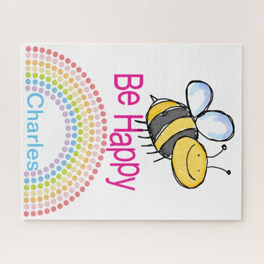 Puzzles Bumblebee Rainbow Soyez heureux (Horizontal)