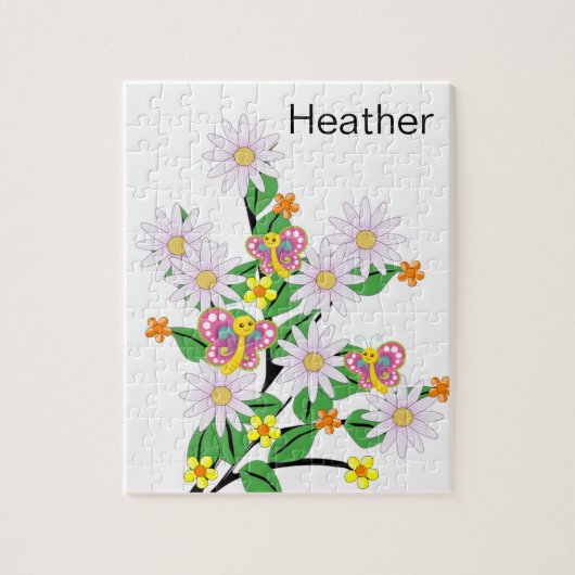 Puzzles Butterfly Floral Legpuzzel (Verticaal)