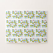 Puzzles Camions Bus Joyeux anniversaire (Horizontal)