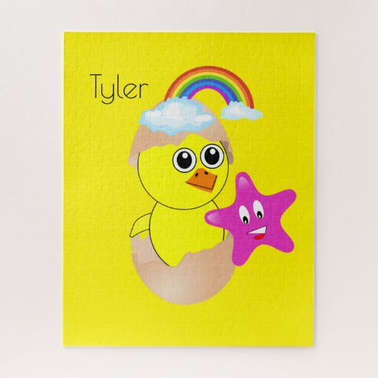 Puzzles canard jaune arc-en-ciel (Vertical)