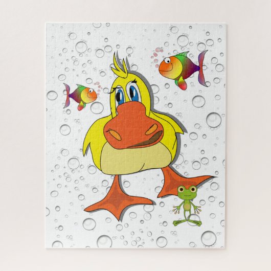 Puzzles Canard jaune Poisson Océan Grenouille (Vertical)