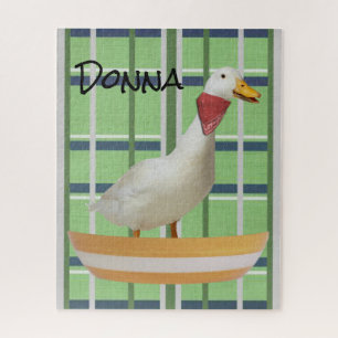 Puzzles Canard Vert Plaid Vintage
