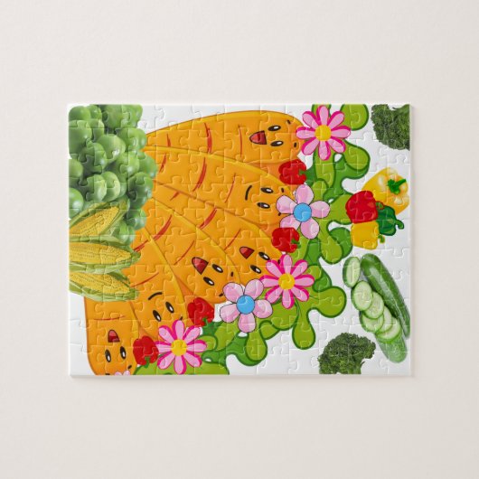 Puzzles Carottes Pees Floral (Horizontal)