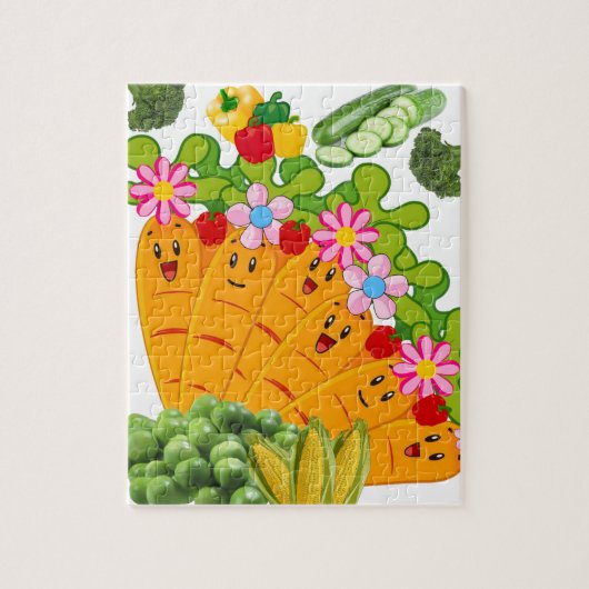 Puzzles Carottes Pees Floral (Vertical)