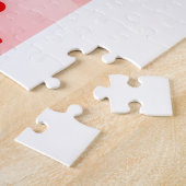 Puzzles Cat Red Hearts Happy Valentine's Day  (Côté)