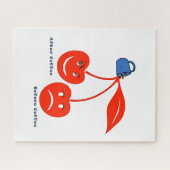 Puzzles Cerises avant et après café (Horizontal)