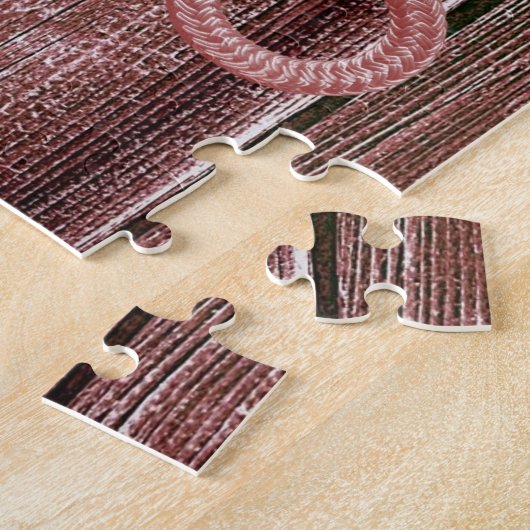 Puzzles Cerisier Bois corde rouge (Côté)