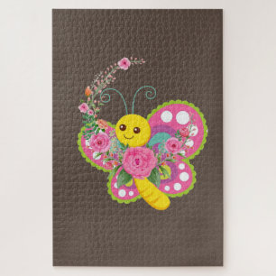 Puzzles Challenger Brown papillon floral
