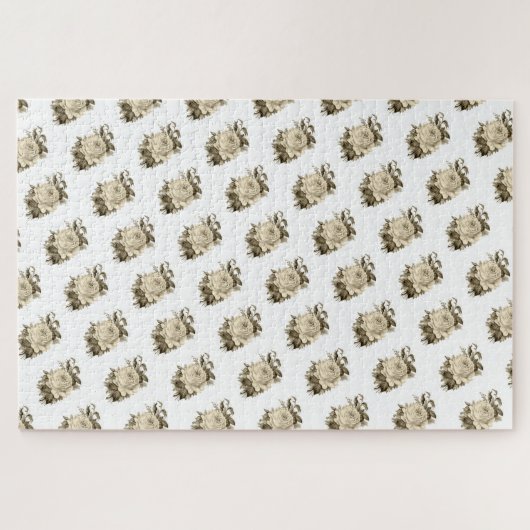 Puzzles Challenging Rose blanche (Horizontal)