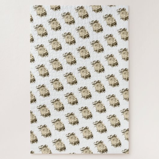 Puzzles Challenging Rose blanche (Vertical)