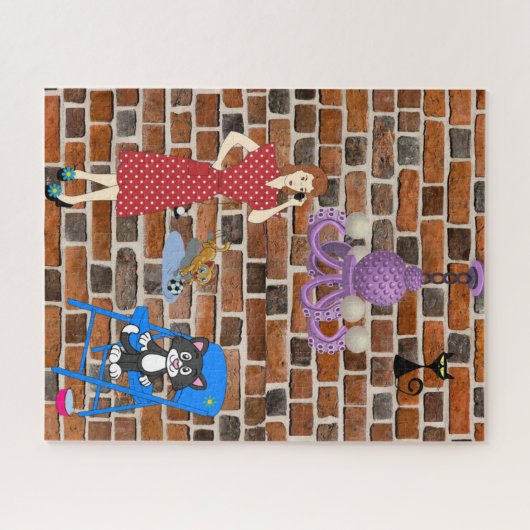 Puzzles Chat Femme Brick (Horizontal)