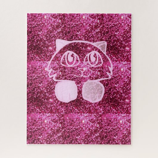 Puzzles Chat Parties scintillant rose (Vertical)
