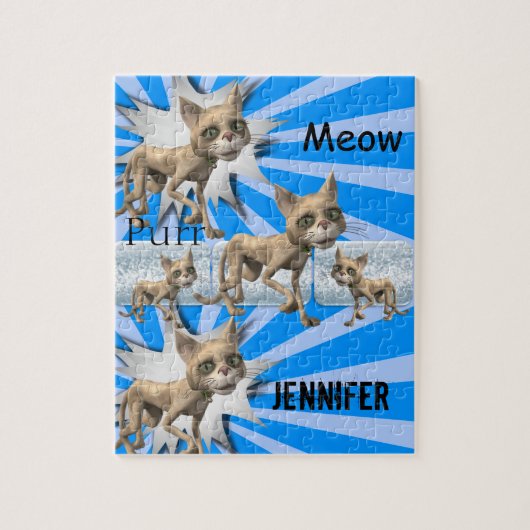 Puzzles Chats Bleus Chatons (Vertical)