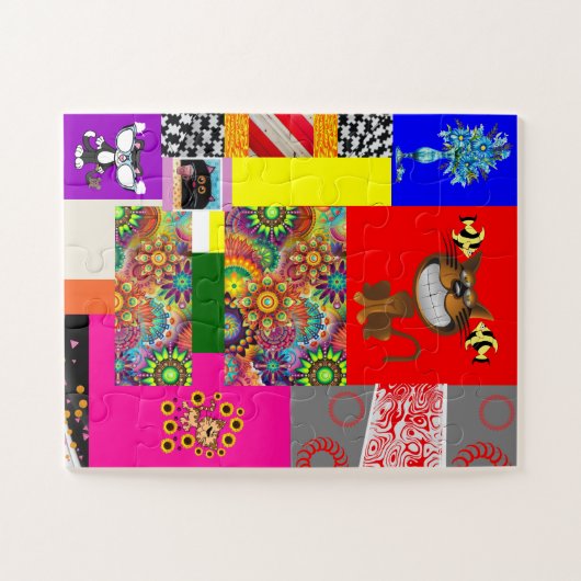 Puzzles Chats Chatons Coloré Abstrait (Horizontal)