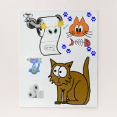 Puzzles Chats Chatons Os de poisson Papier toilett (Vertical)