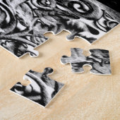 Puzzles Chef Black & White Stripe Legpuzzel (Zijkant)