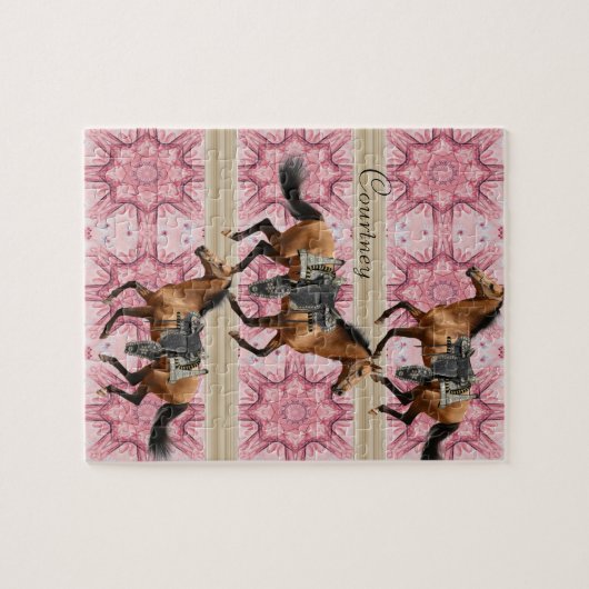 Puzzles Chevaux roses (Horizontal)