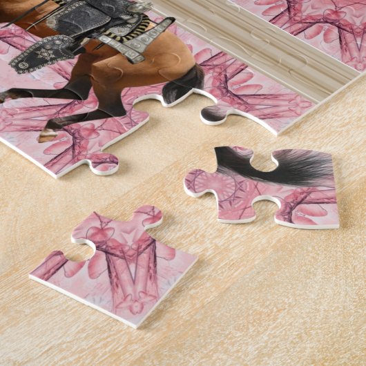 Puzzles Chevaux roses (Côté)