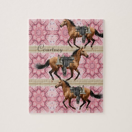 Puzzles Chevaux roses (Vertical)