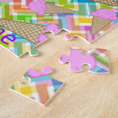 Puzzles Chevron Pink Ice Cream Cones Legpuzzel (Zijkant)