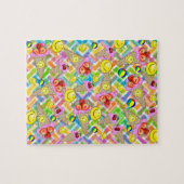 Puzzles Chevron roze ijsbes - aardbei Legpuzzel (Horizontaal)