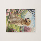 PUZZLES Chien adorable dans un cadre pittoresque e (Horizontal)