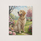 PUZZLES Chien adorable dans un cadre pittoresque e (Vertical)