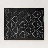 Puzzles Coeurs blancs noirs (Horizontal)