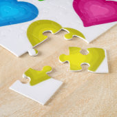 Puzzles Coeurs colorés (Côté)