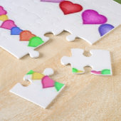 Puzzles Coeurs de pingouins heureux Valentin (Côté)
