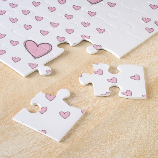Puzzles Coeurs roses (Côté)