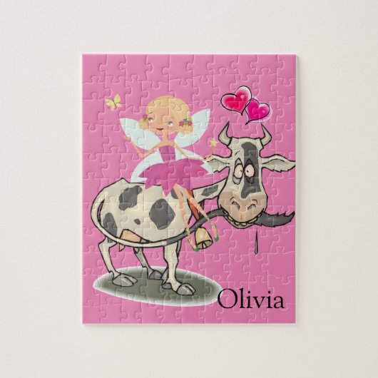 Puzzles Coeurs roses de vache poilue (Vertical)