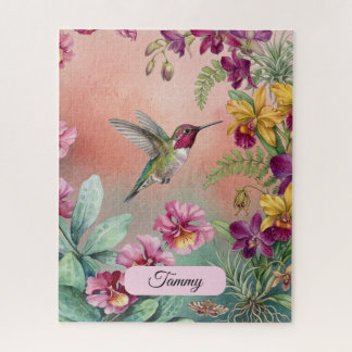 PUZZLES : Colibri personnalisé et floral