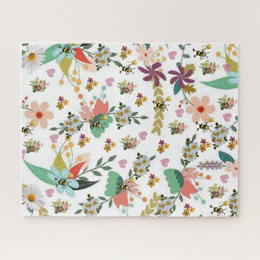 Puzzles Coloré Floral Bumblebee (Horizontal)