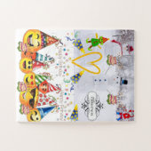 Puzzles colorés Joyeux anniversaire Joyeux Noël (Horizontal)