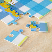 Puzzles Colorful Floral Duck Pset Legpuzzel (Zijkant)