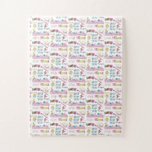 Puzzles Colorful Happy Birthday Friends Family Legpuzzel (Verticaal)
