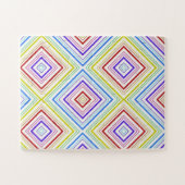 Puzzles Couleurs Assorties Jaune & Blanc Bande (Horizontal)