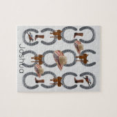Puzzles Cowboy Saddle Horse Chaussure Casquette (Horizontal)