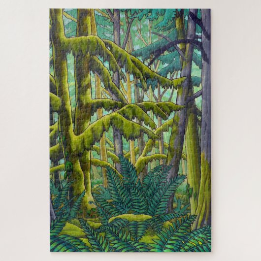 Puzzles d'art paysager du Canada - Forêt ancienne (Vertical)