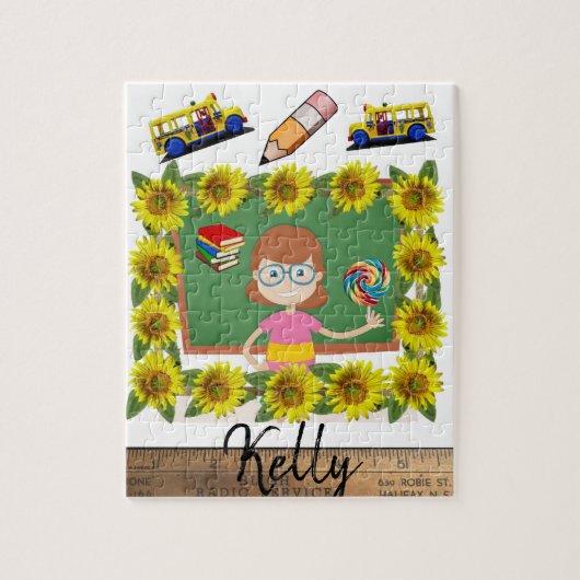 Puzzles de l'enseignant de tournesol (Vertical)