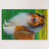 Puzzles de Rough Collie. (Horizontal)
