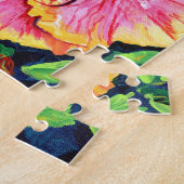 Puzzles d'Hibiscus rose vif et ensoleillé (Côté)