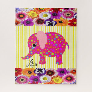 Puzzles Eléphants colorés