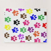 Puzzles Empreintes de pattes colorés (Horizontal)