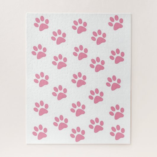 Puzzles Empreintes de pattes roses (Vertical)