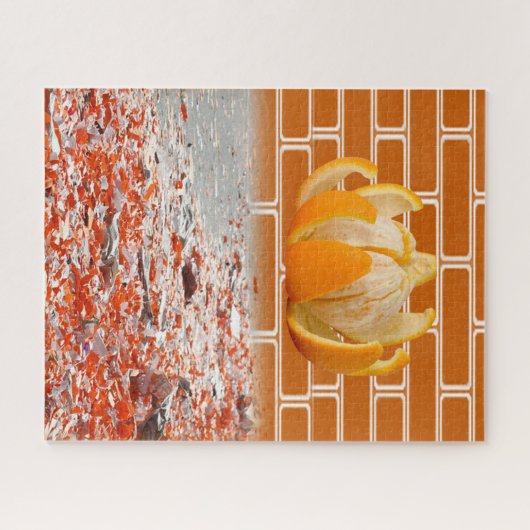 Puzzles en brique orange (Horizontal)
