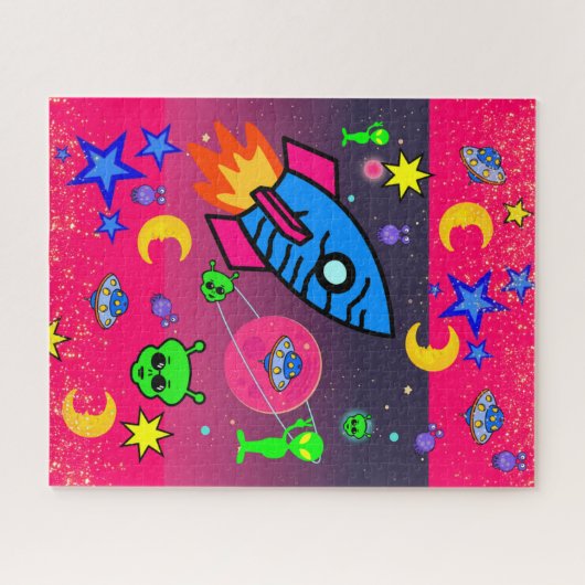 Puzzles Espaces Aliens Astronautes (Horizontal)