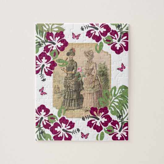 Puzzles femmes victoriennes Floral (Vertical)